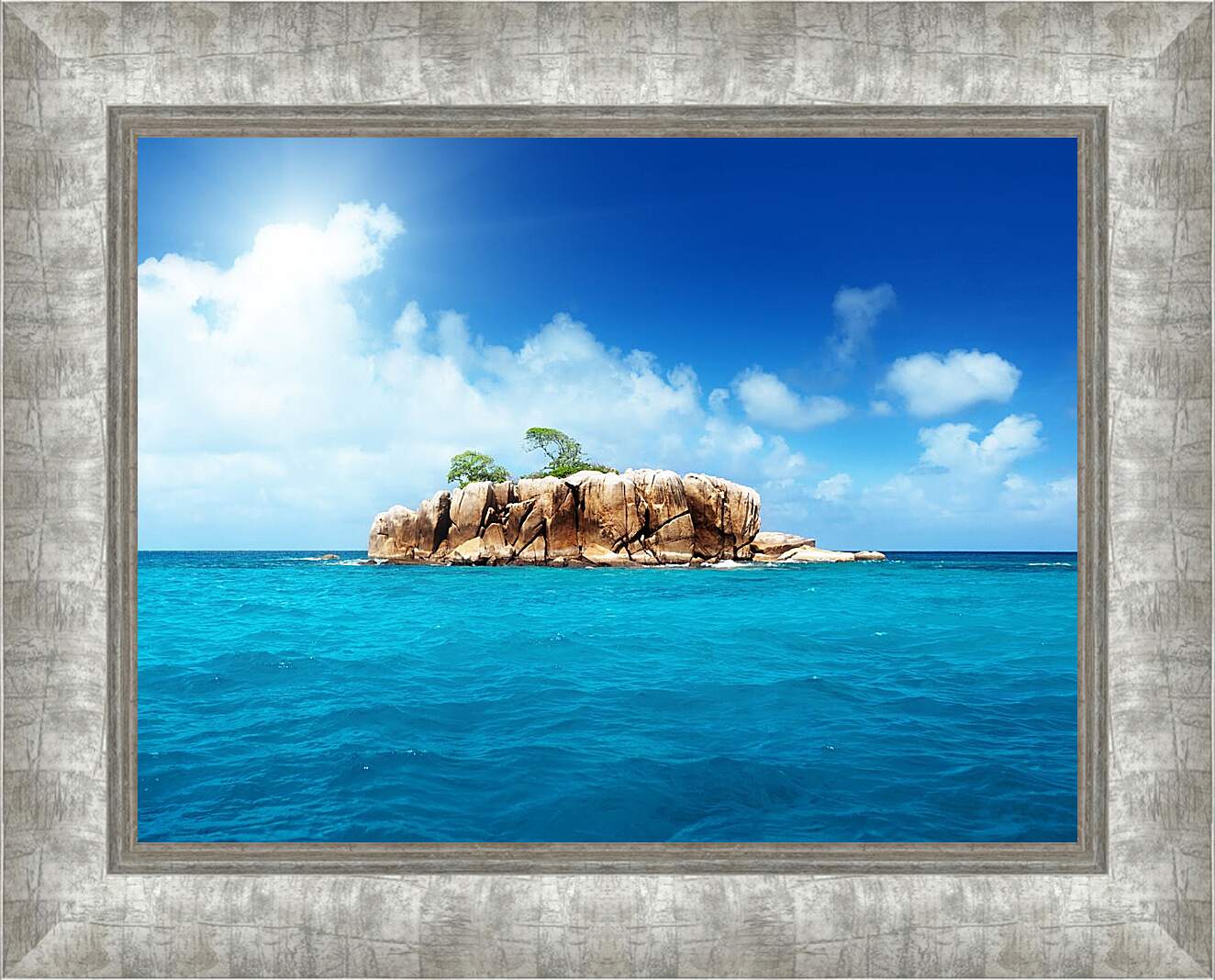 Картина в раме - Скалистый риф