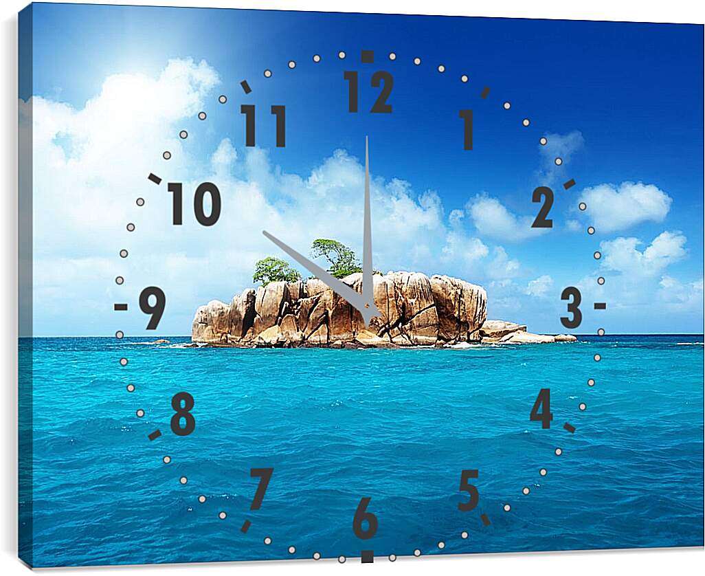 Часы картина - Скалистый риф
