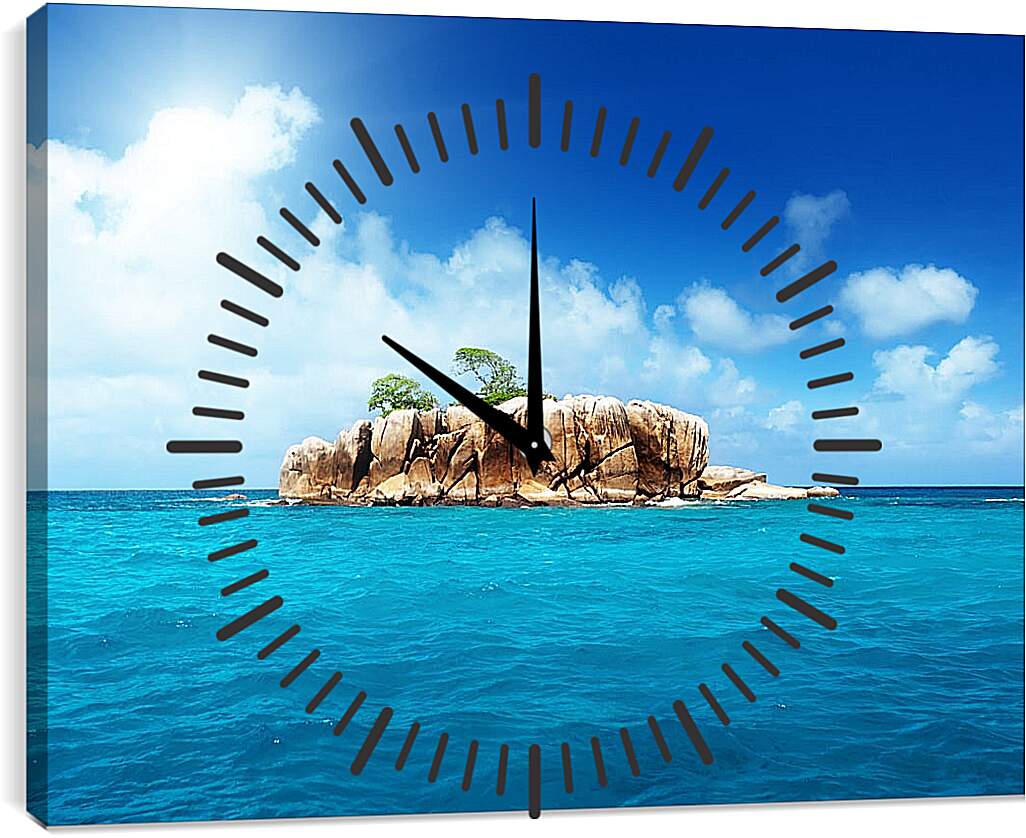 Часы картина - Скалистый риф