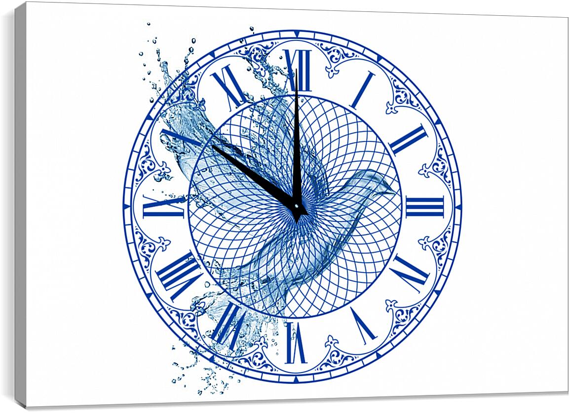 Часы картина - Голубь абстракция