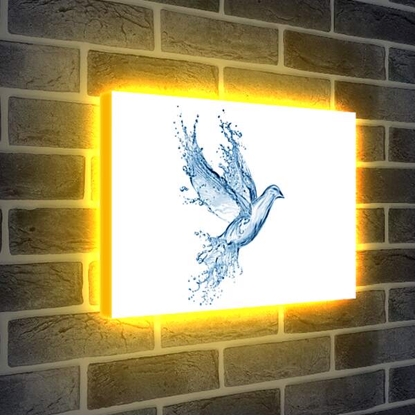 Лайтбокс световая панель - Голубь абстракция
