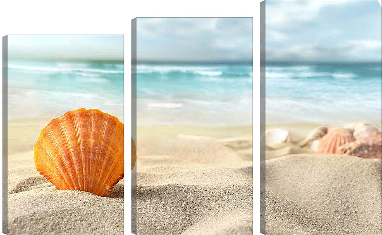 Модульная картина - Морской пляж