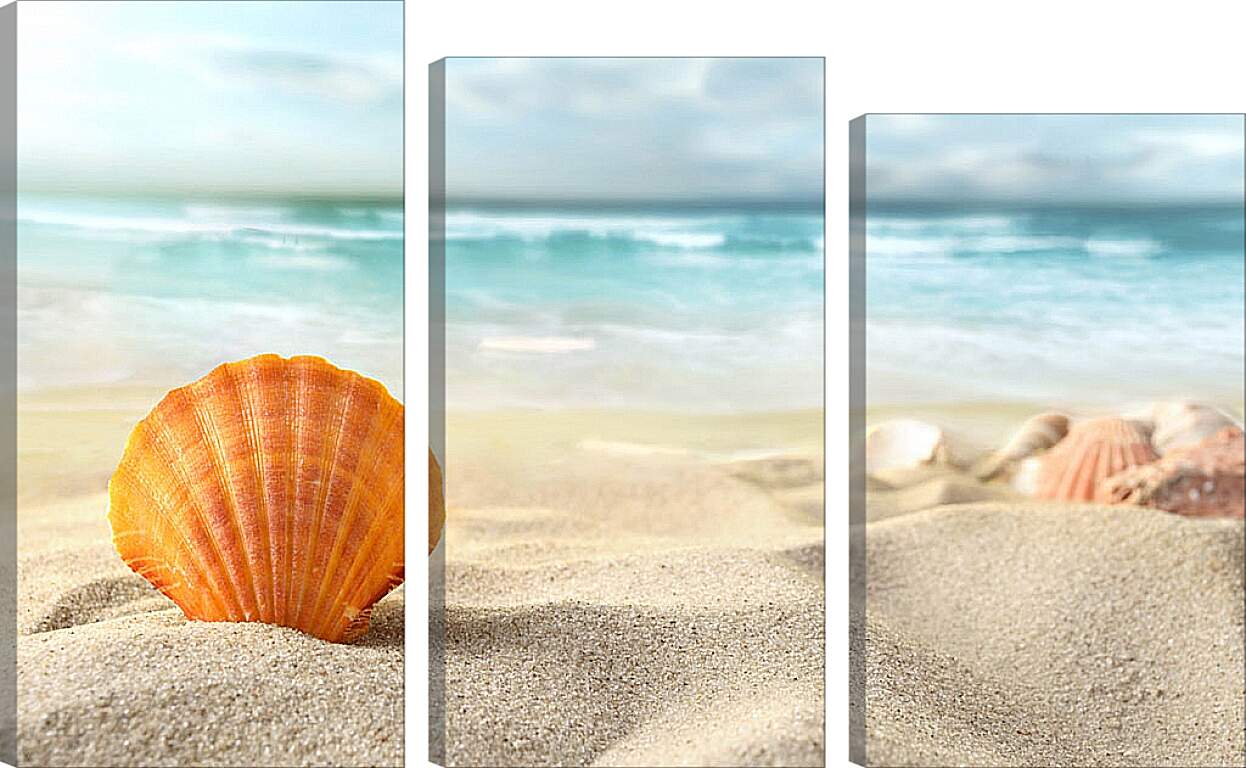 Модульная картина - Морской пляж