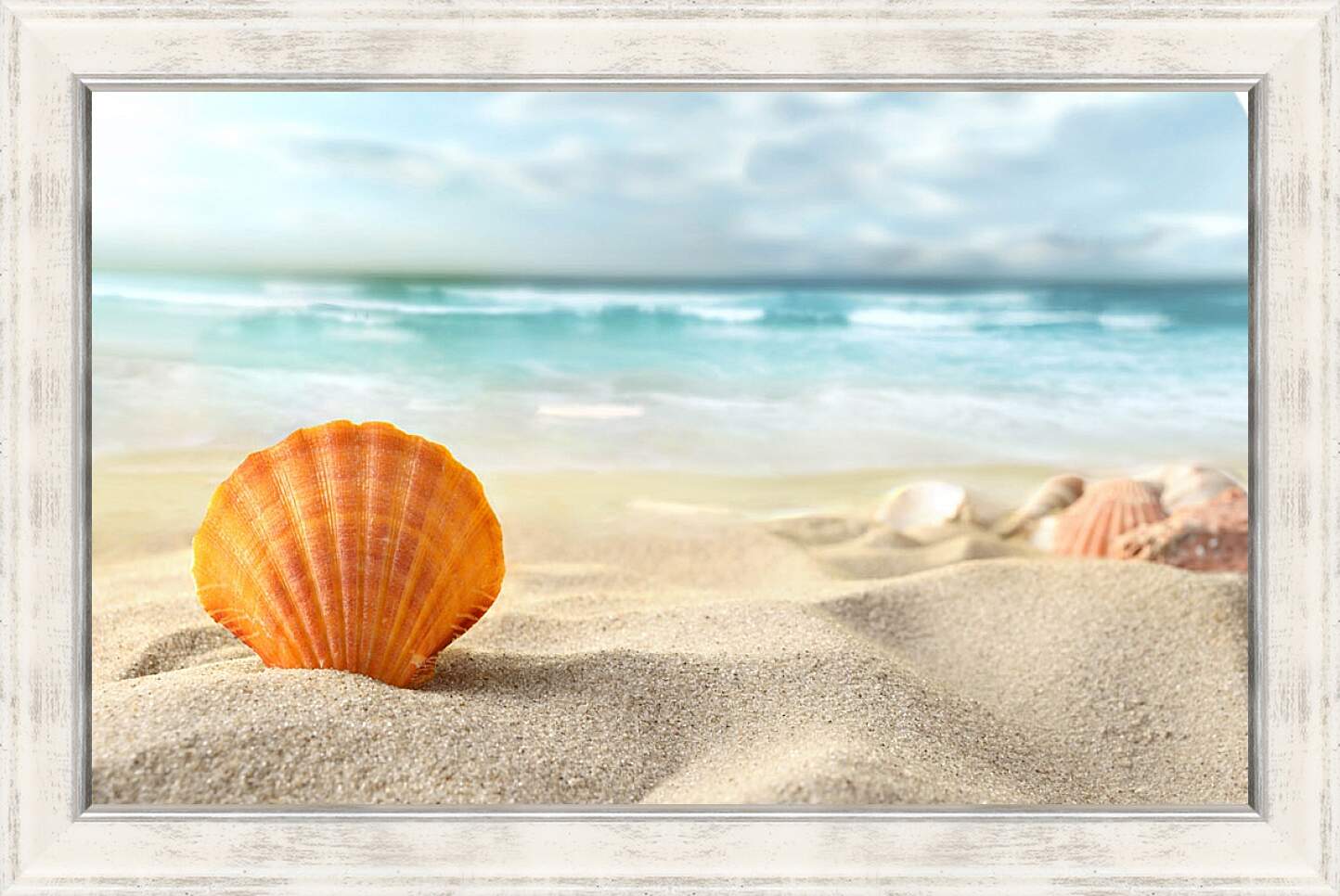Картина в раме - Морской пляж