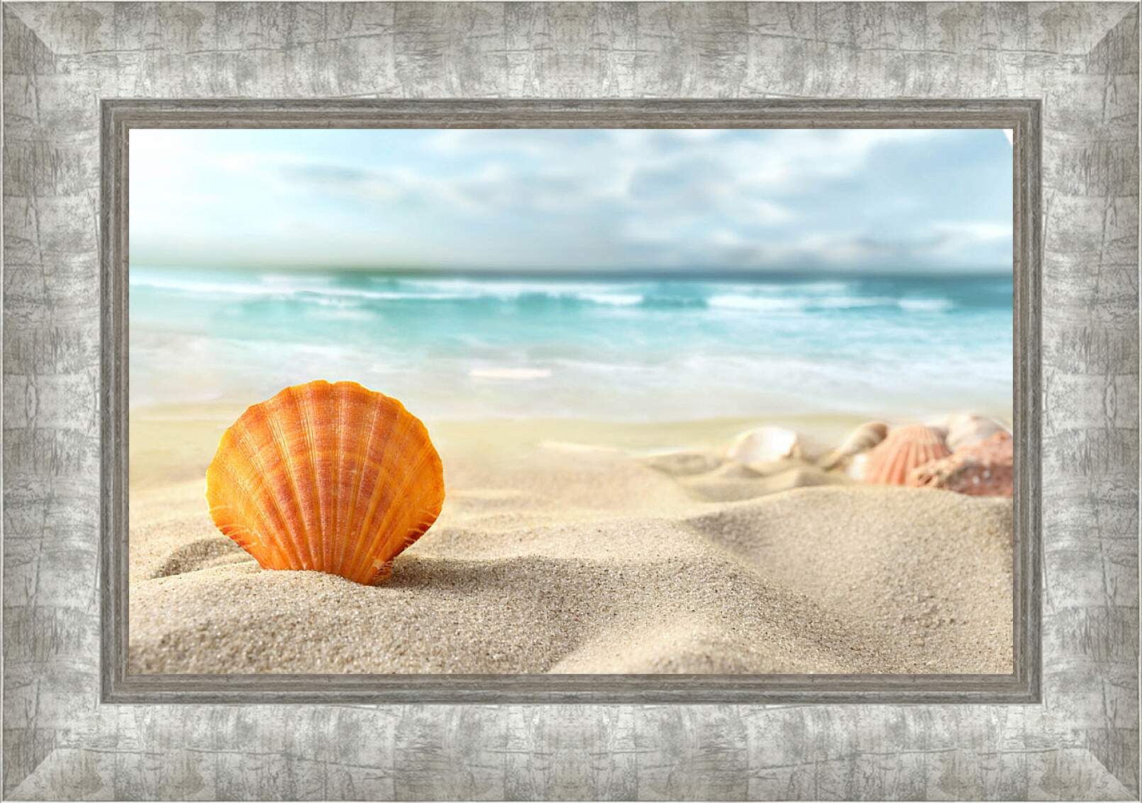 Картина в раме - Морской пляж