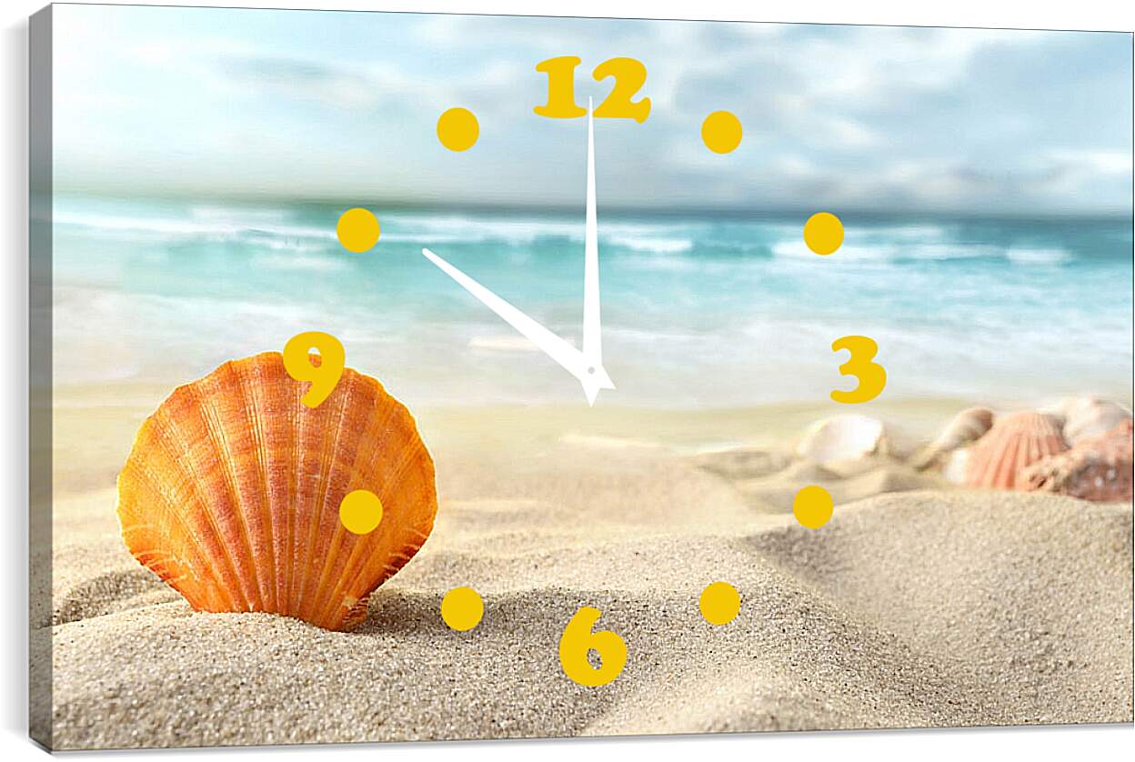 Часы картина - Морской пляж