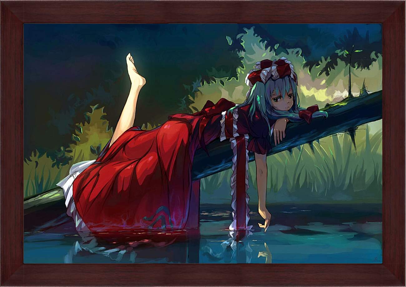 Картина в раме - Девочка над водой