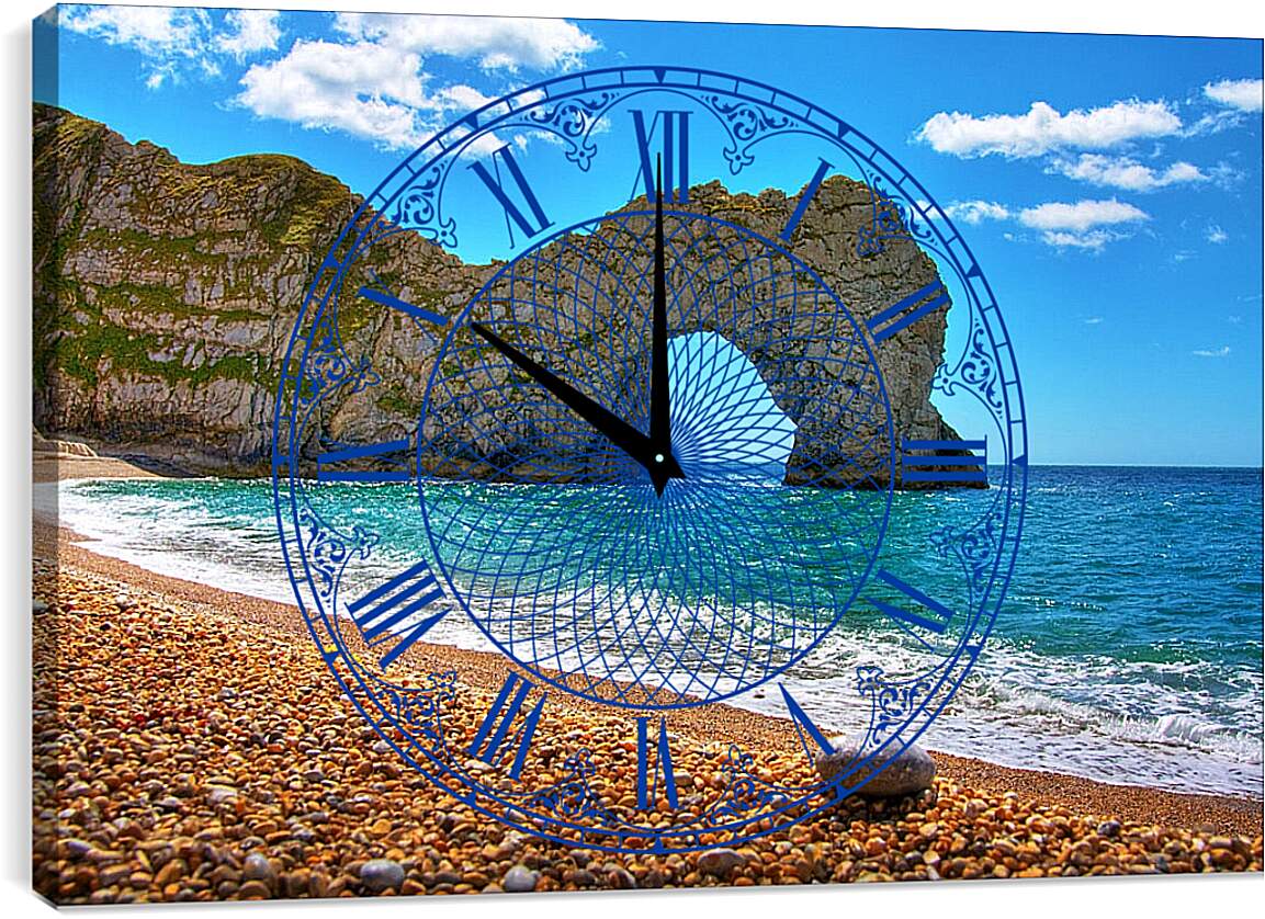 Часы картина - Скалы, море