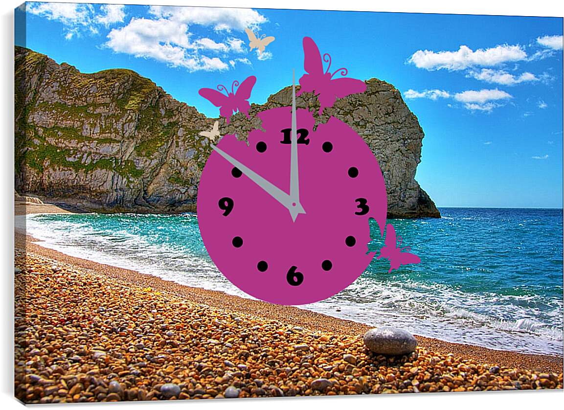 Часы картина - Скалы, море