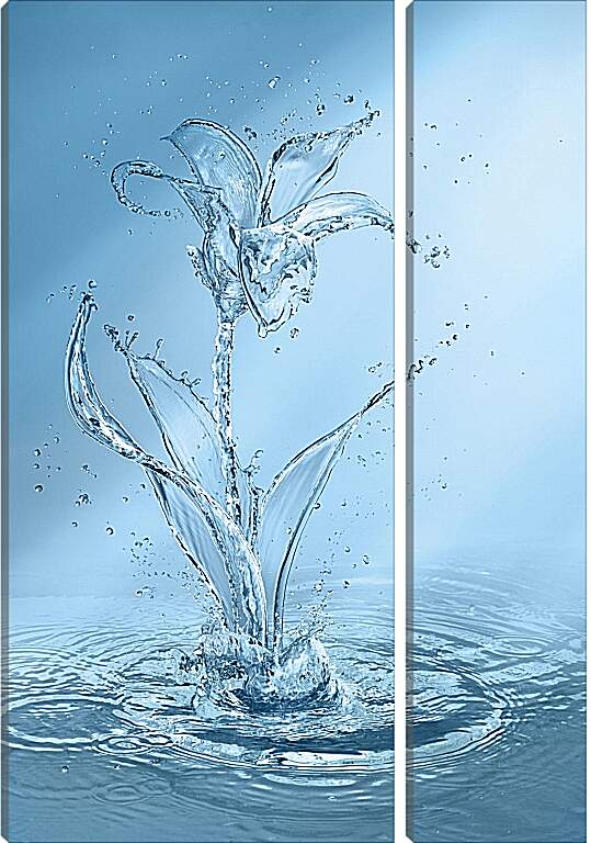 Модульная картина - Цветок из воды
