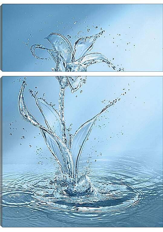 Модульная картина - Цветок из воды