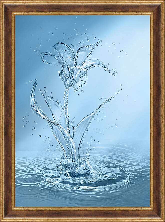 Картина в раме - Цветок из воды
