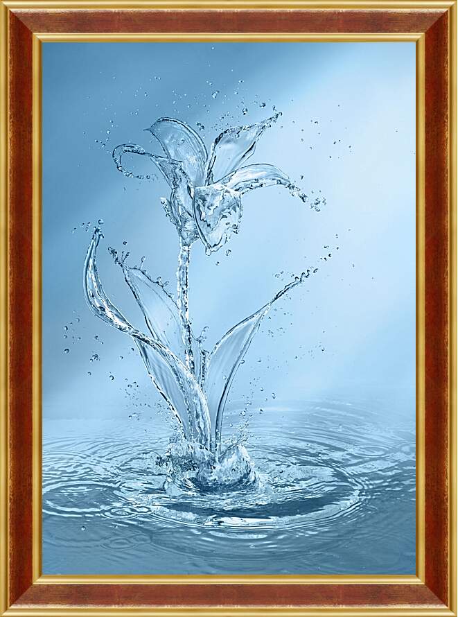 Картина в раме - Цветок из воды