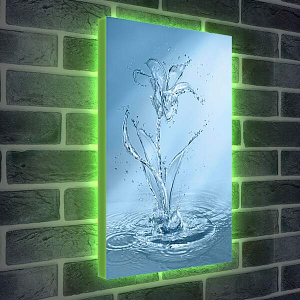 Лайтбокс световая панель - Цветок из воды