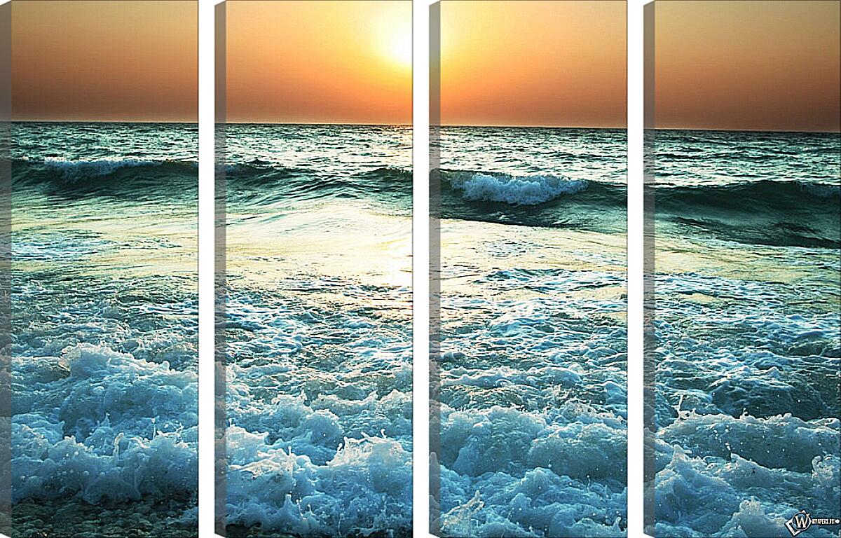 Модульная картина - Океан, закат