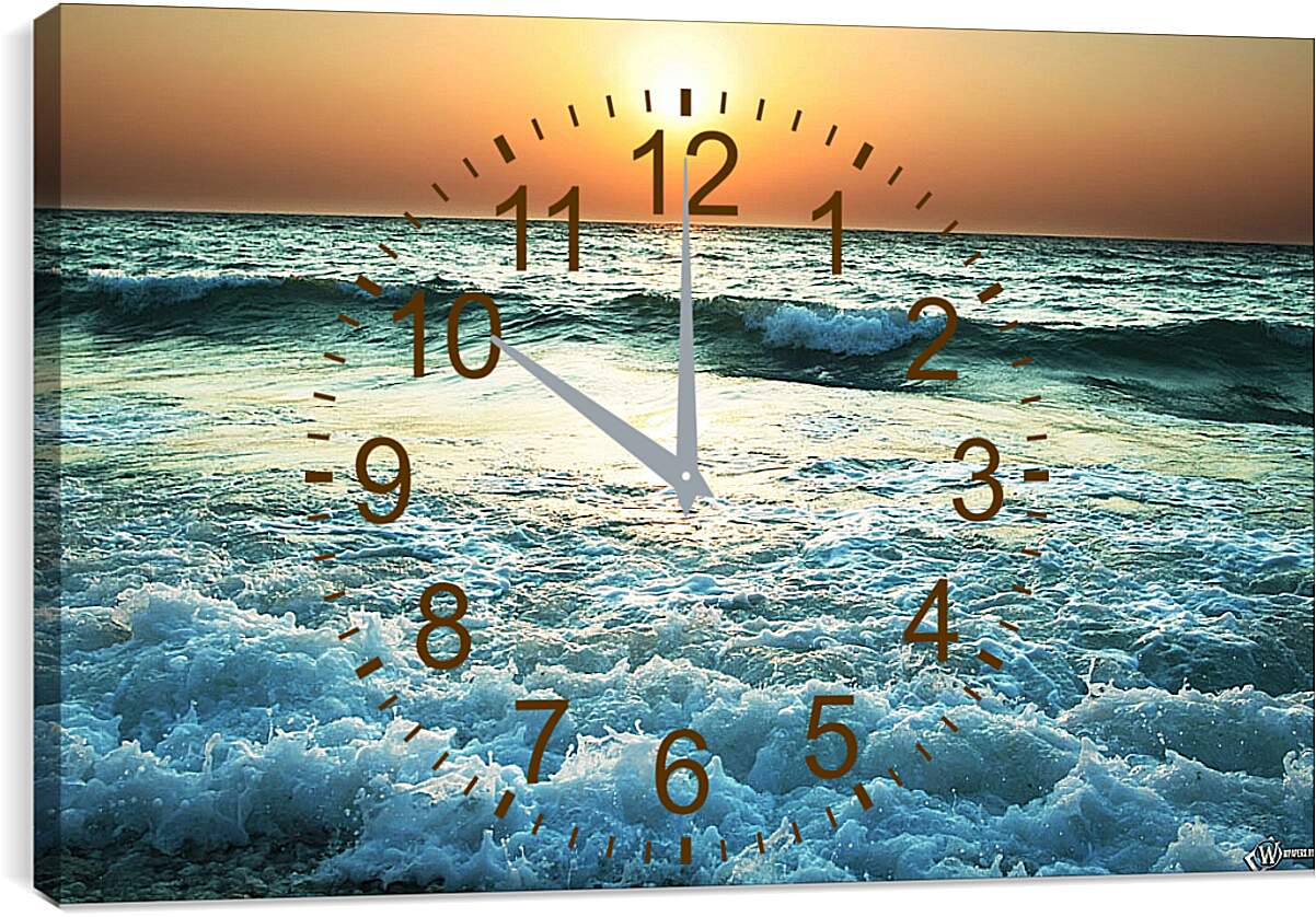 Часы картина - Океан, закат