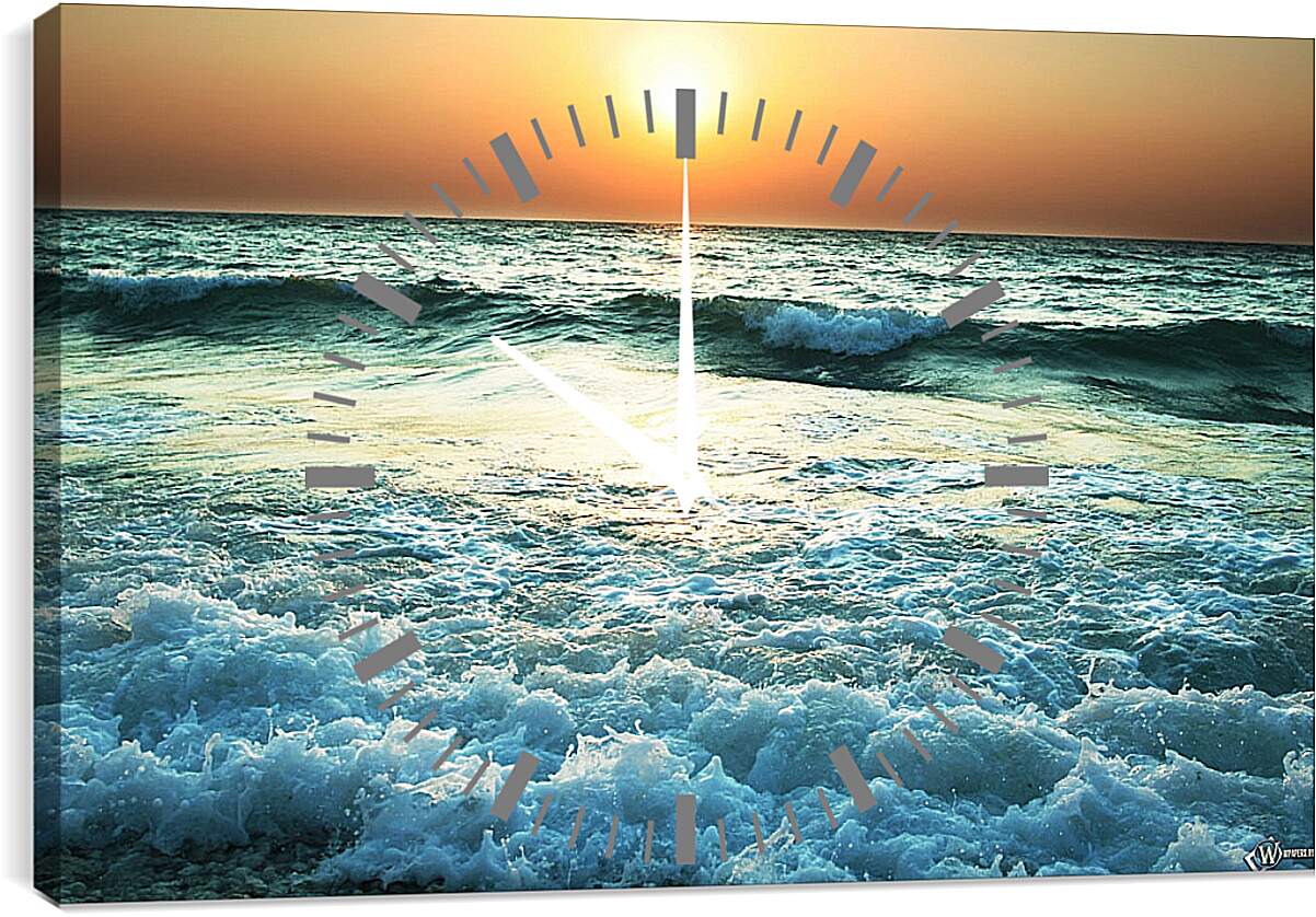 Часы картина - Океан, закат