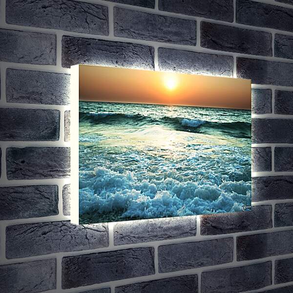 Лайтбокс световая панель - Океан, закат