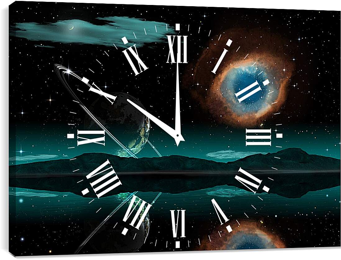 Часы картина - Неизвесная планета