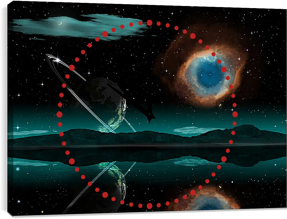 Часы картина - Неизвесная планета
