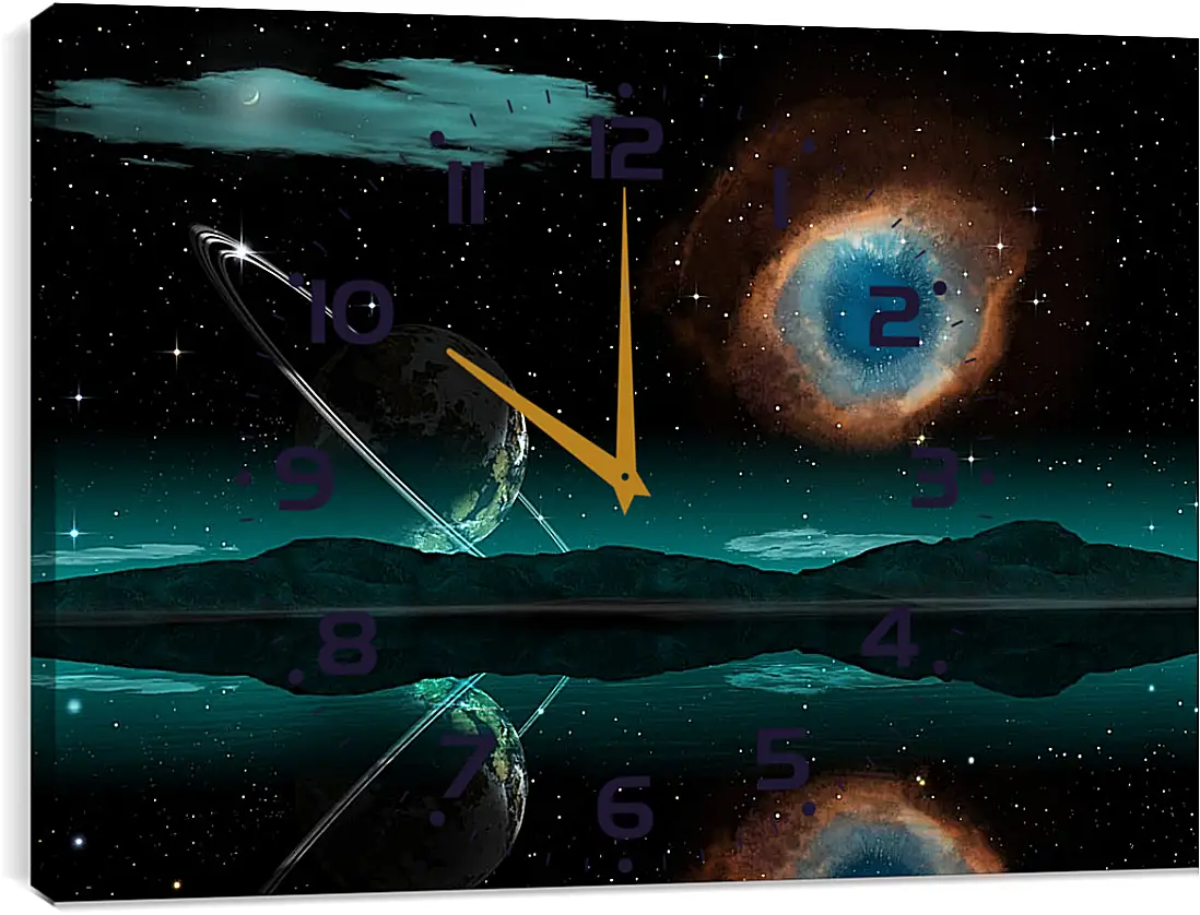 Часы картина - Неизвесная планета