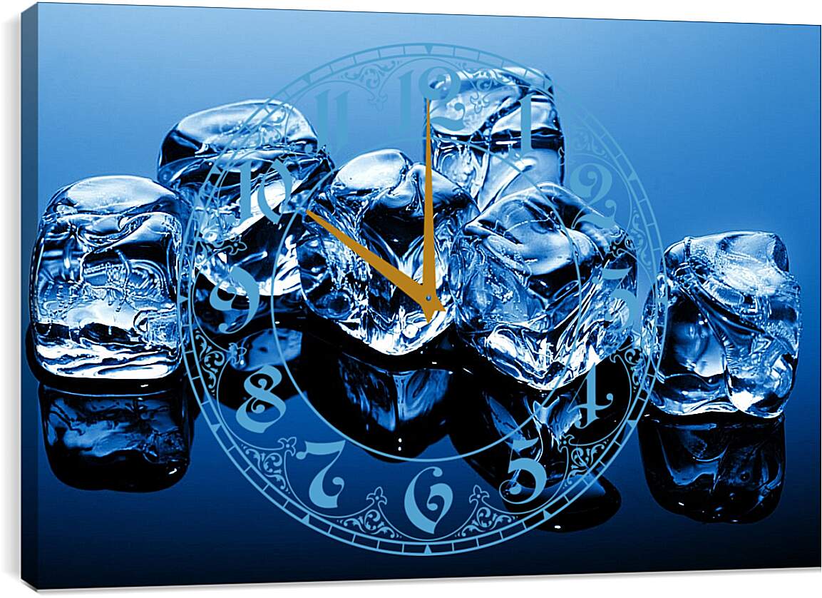 Часы картина - Кубики льда