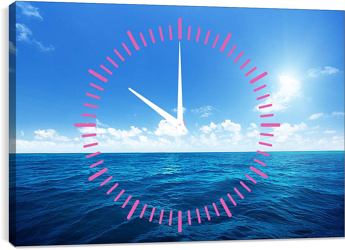 Часы картина - Море, солнце