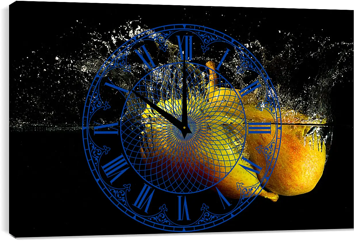 Часы картина - Груши в воде