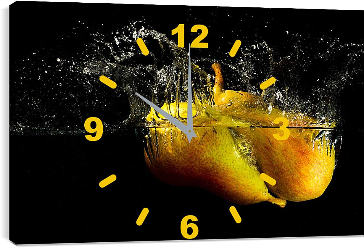 Часы картина - Груши в воде