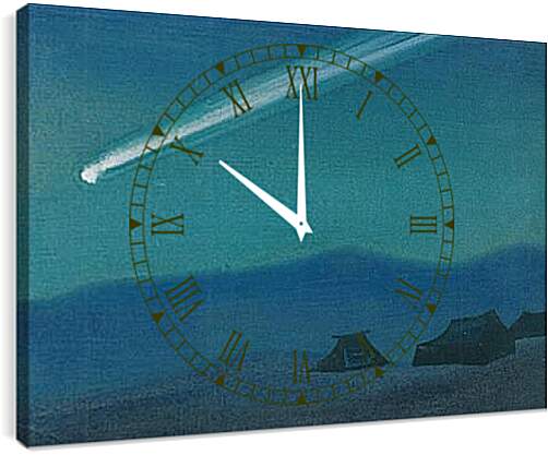 Часы картина - Нагорье Чан-Танг. Рерих Николай