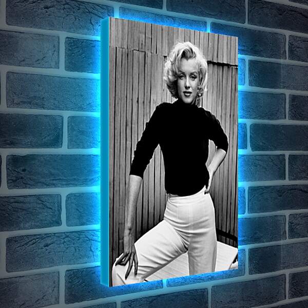 Лайтбокс световая панель - Мерилин Монро в белых брюках  (Marilyn Monroe)