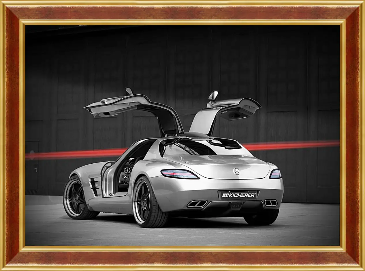 Картина в раме - Mercedes SLS AMG