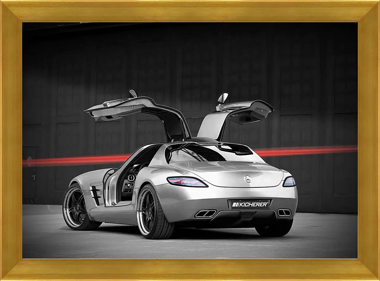 Картина в раме - Mercedes SLS AMG