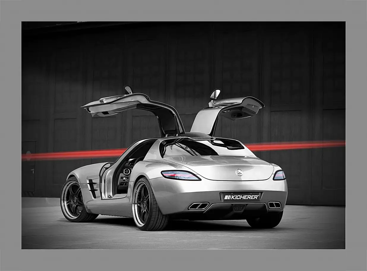 Картина в раме - Mercedes SLS AMG