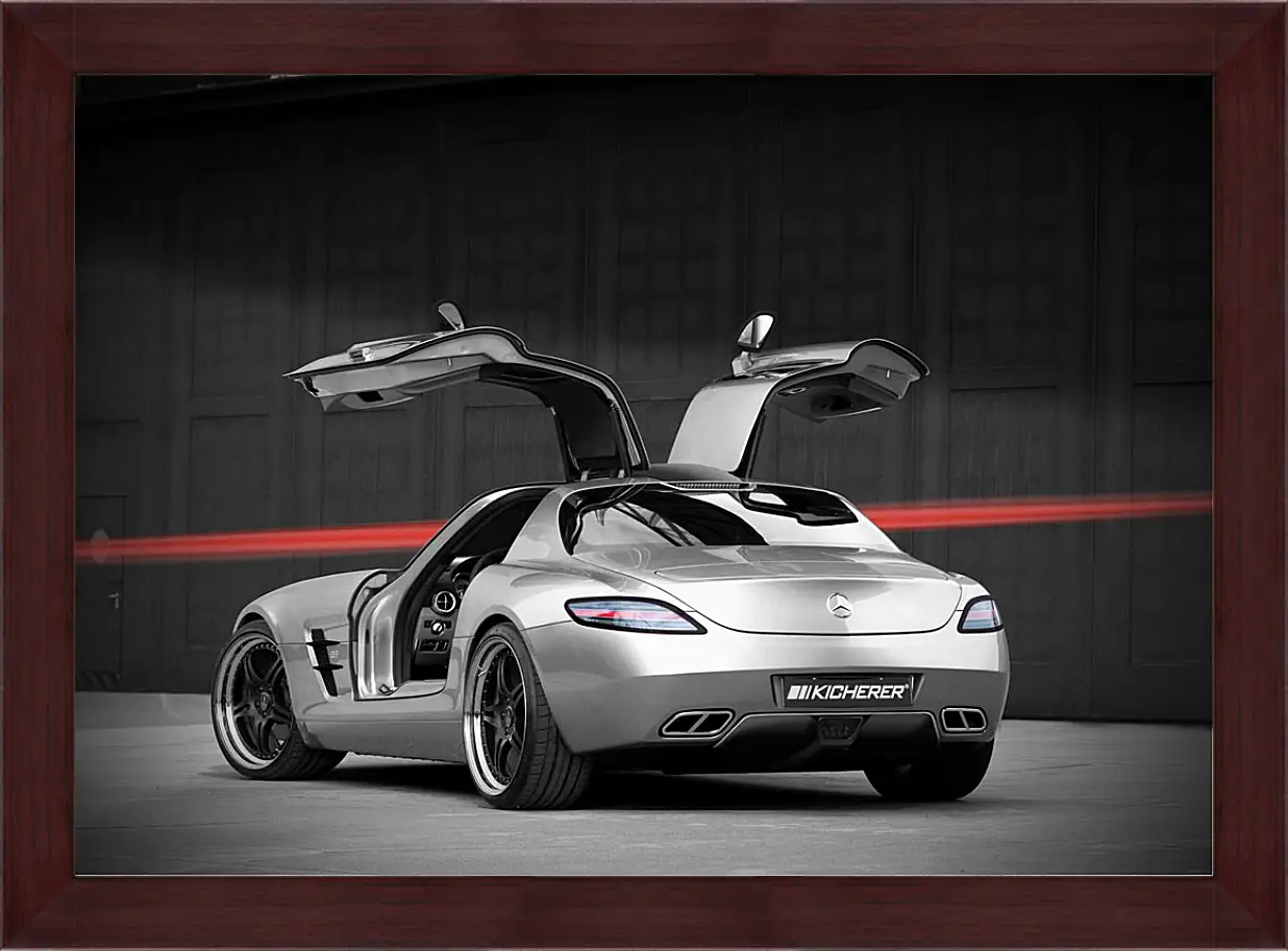 Картина в раме - Mercedes SLS AMG