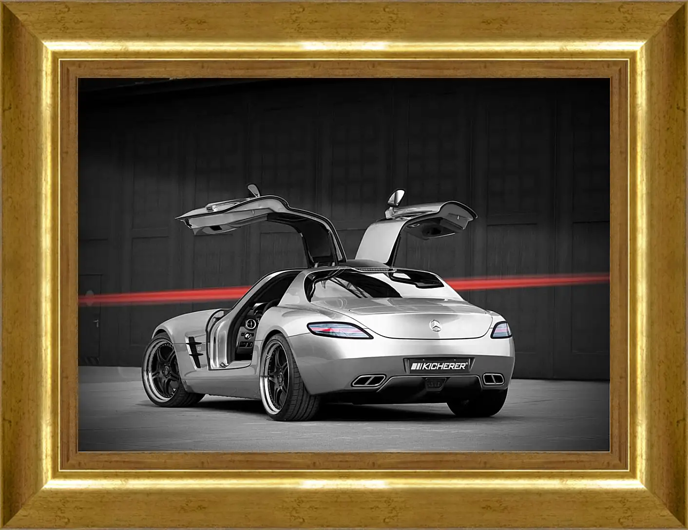 Картина в раме - Mercedes SLS AMG