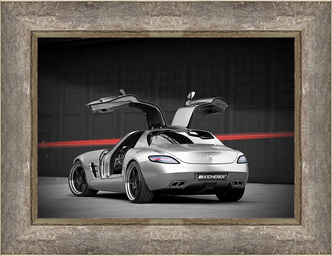 Картина в раме - Mercedes SLS AMG