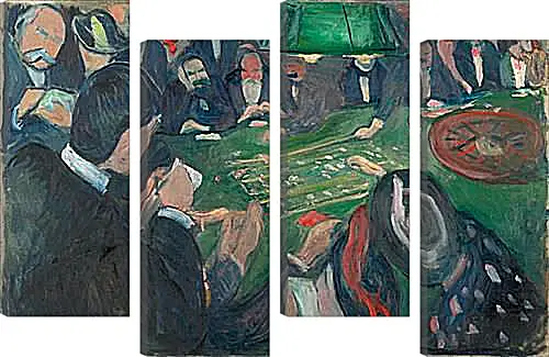 Модульная картина - At the Roulette Table in Monte Carlo. Эдвард Мунк