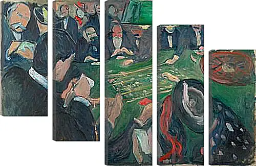 Модульная картина - At the Roulette Table in Monte Carlo. Эдвард Мунк