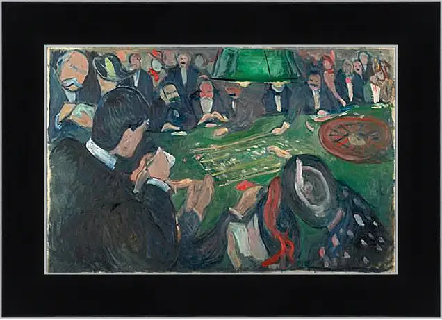 Картина в раме - At the Roulette Table in Monte Carlo. Эдвард Мунк