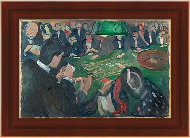 Картина в раме - At the Roulette Table in Monte Carlo. Эдвард Мунк