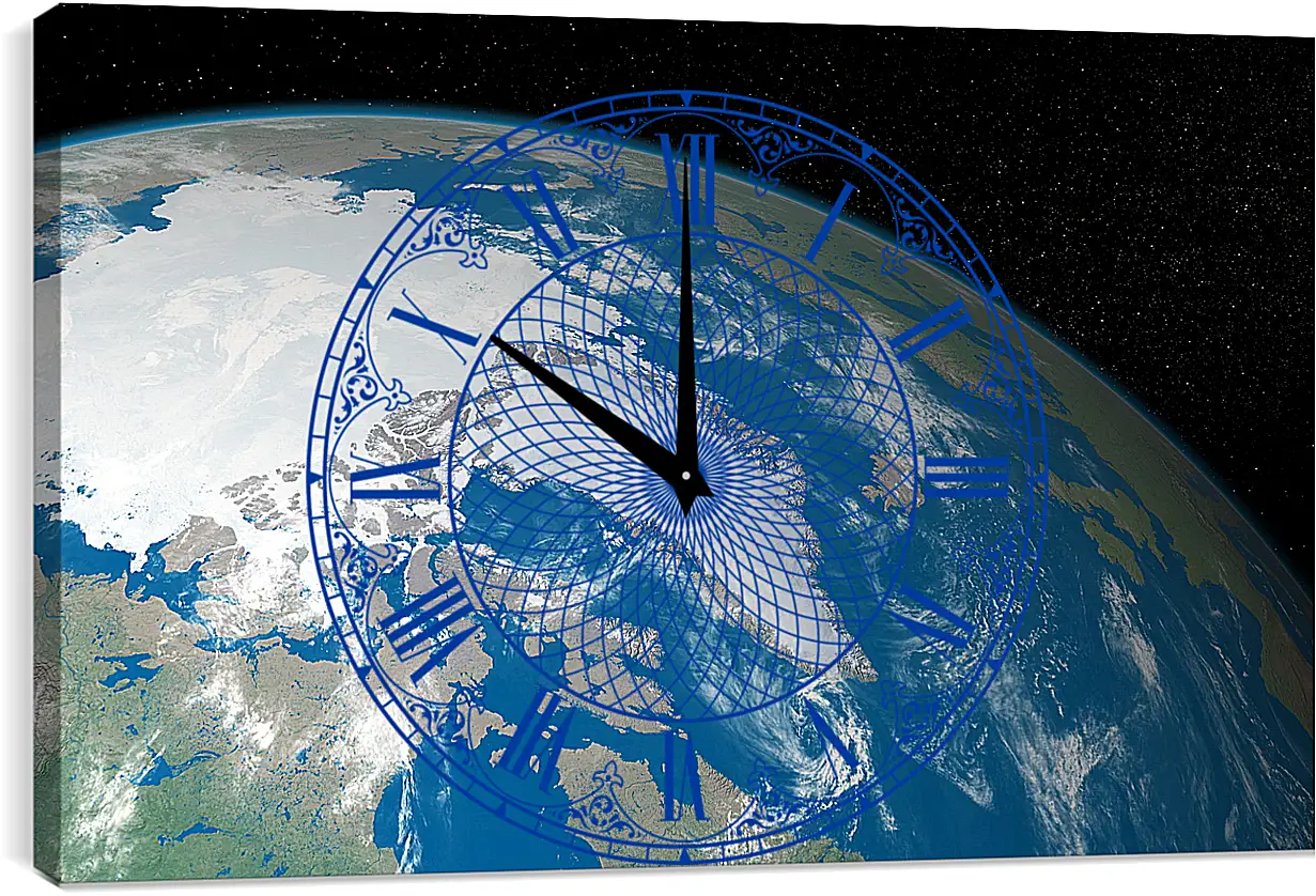 Часы картина - Космос