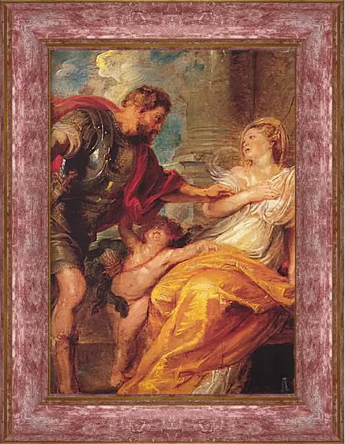 Картина в раме - Mars and Rhea Silvia (etail). Питер Пауль Рубенс