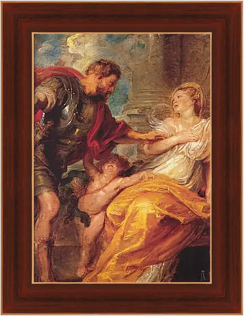 Картина в раме - Mars and Rhea Silvia (etail). Питер Пауль Рубенс