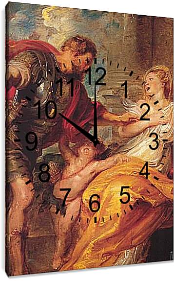 Часы картина - Mars and Rhea Silvia (etail). Питер Пауль Рубенс
