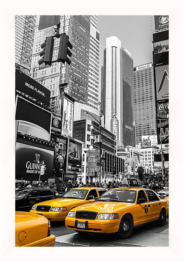 Картина в раме - Такси Нью-Йорка