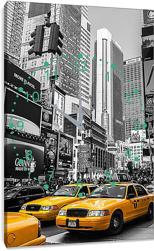 Часы картина - Такси Нью-Йорка