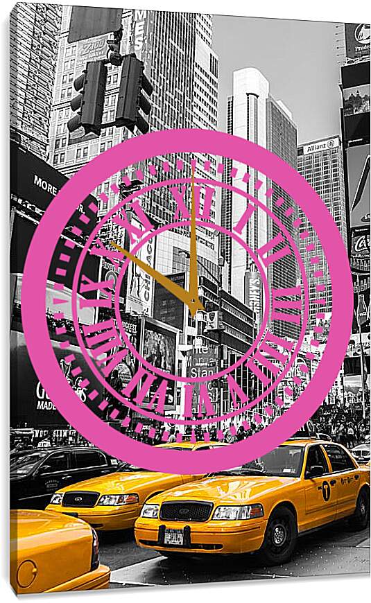 Часы картина - Такси Нью-Йорка