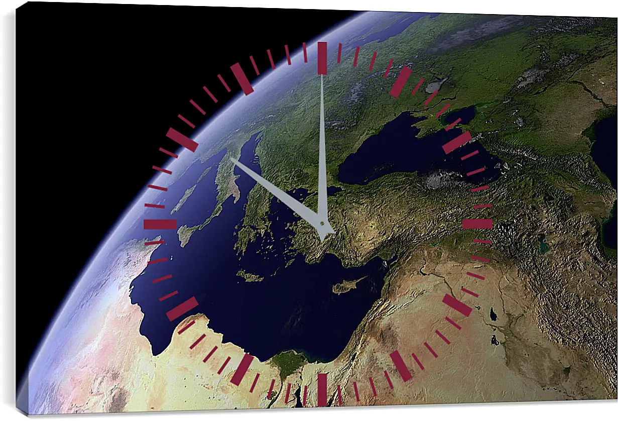 Часы картина - Космос