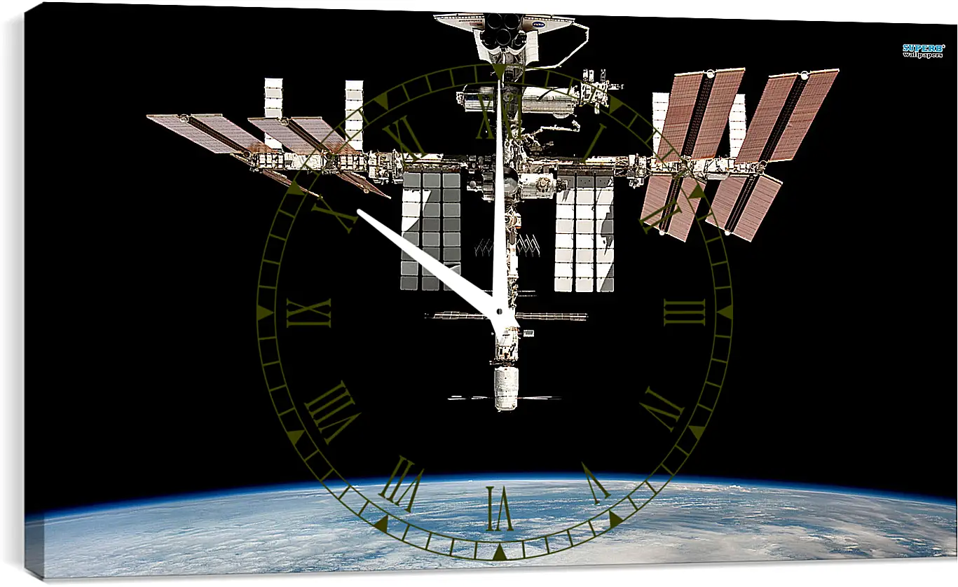 Часы картина - Космос